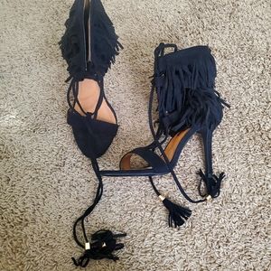Super cute fringed heels